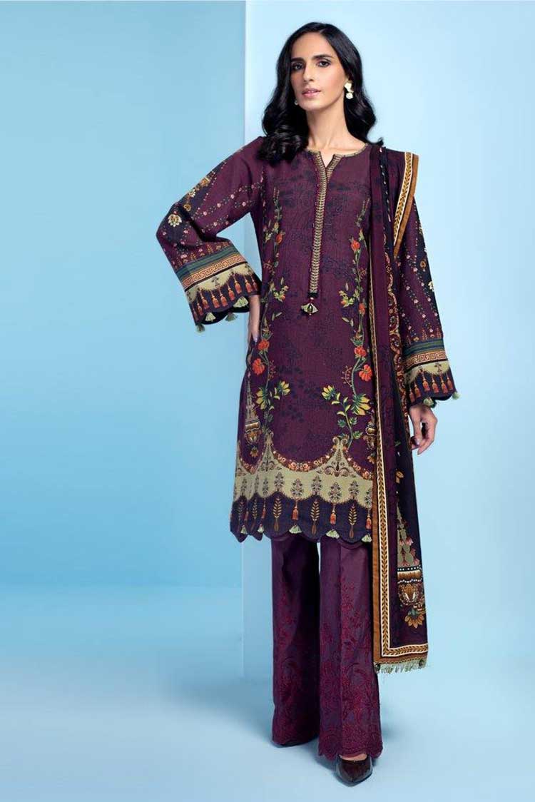 Picture of Jazmin - D10 Janan Iris Embroidered Khaddar Collection - Available at Raja Sahib