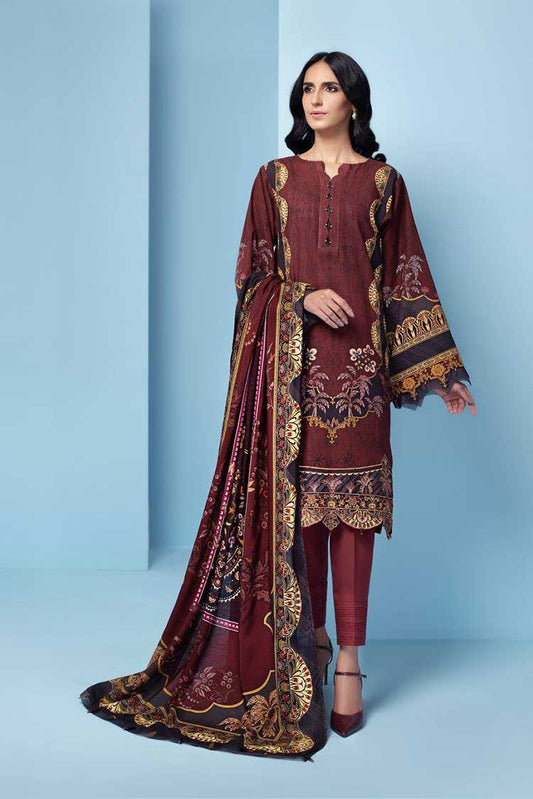 Picture of Jazmin - D 07 Avena Iris Embroidered Khaddar Collection - Available at Raja Sahib