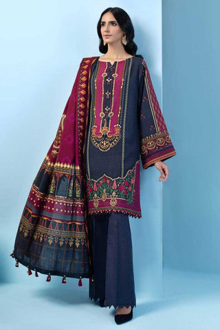 D 08 Adah Iris Embroidered Khaddar Collection