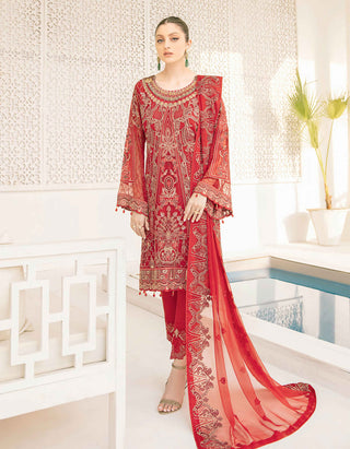 M 308 Minhal Embroidered Chiffon Collection Vol 3