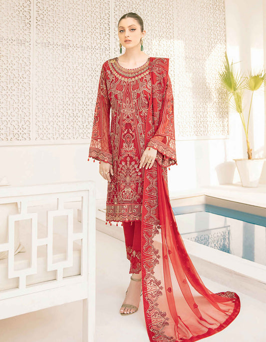 Picture of Ramsha - M 308 Minhal Embroidered Chiffon Collection Vol 3 - Available at Raja Sahib