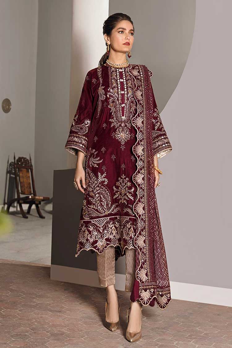 Picture of Afrozeh - 07 Laila Naghma Embroidered Velvet Collection - Available at Raja Sahib