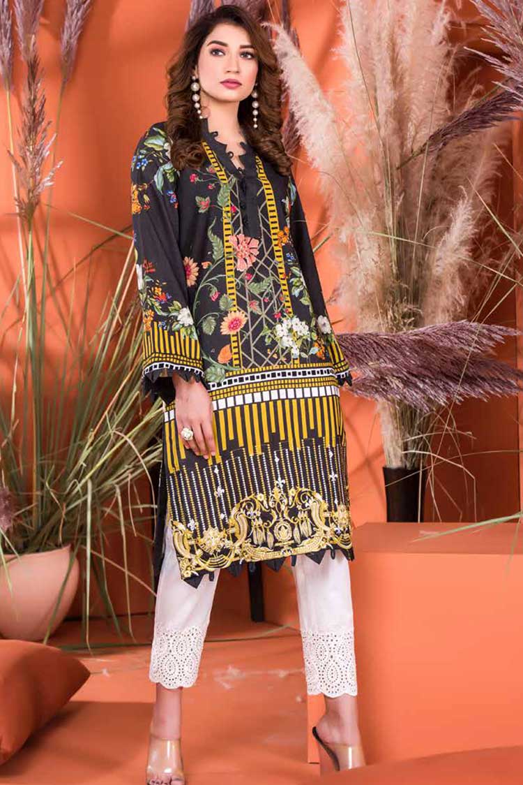 Picture of Riaz Arts - PK 35 Plush Embroidered Slub Khaddar Kurti Collection - Available at Raja Sahib