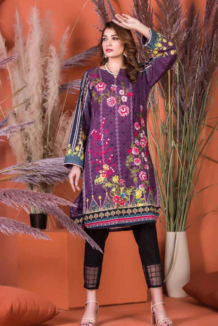 Picture of Riaz Arts - PK 38 Plush Embroidered Slub Khaddar Kurti Collection - Available at Raja Sahib