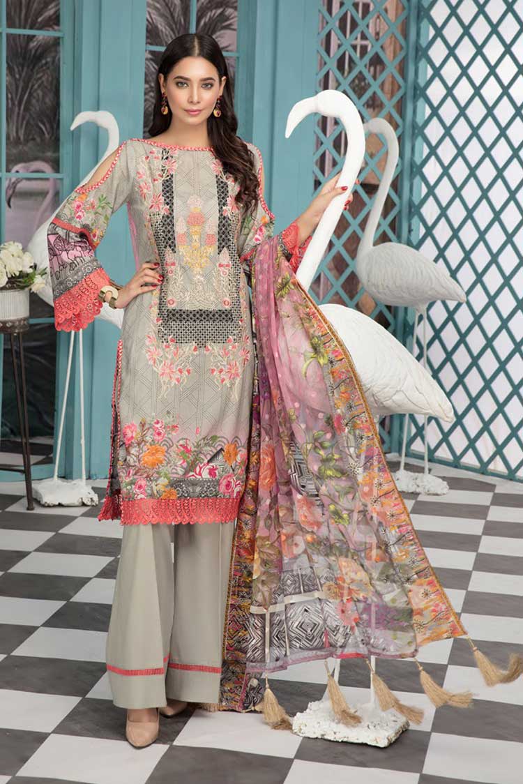 Picture of Shaista - A 61 Ashley Digital Embroidered Karandi Collection - Available at Raja Sahib