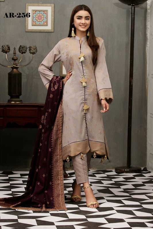 Picture of Riaz Arts - AR 256 Alluring Ardor Lawn Broshia Banarsi Collection - Available at Raja Sahib