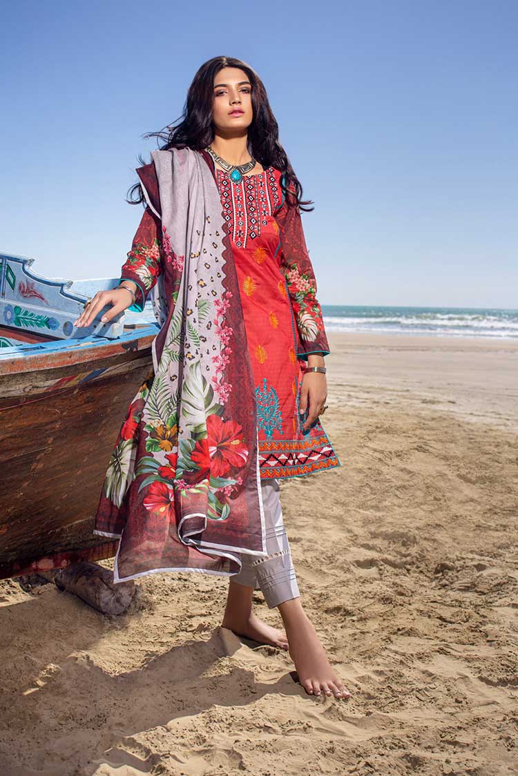 Picture of Z.S Textile - REL 04 Ravishing Embroidered Lawn Collection - Available at Raja Sahib