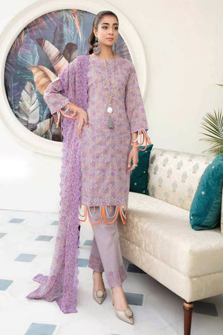 3 PC Faiza D-05 Embroidered Lawn Collection