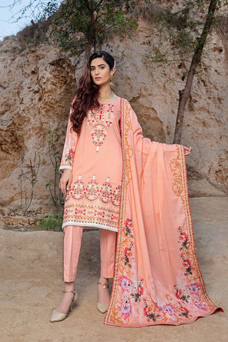 3 PC Subhhata D-9 Embroidered Lawn Collection