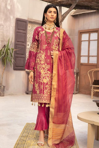 3 PC D-5 Hussan e Jahan Vol-3 Embroidered Lawn Collection
