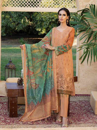 3 PC D-669A Rococo Embroidered Lawn Collection