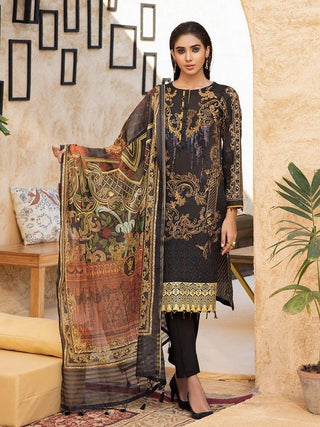 3 PC D-672A Rococo Embroidered Lawn Collection