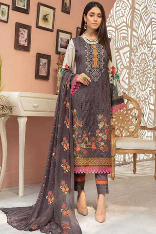 Design 204 Zamin Embroidered Lawn Collection