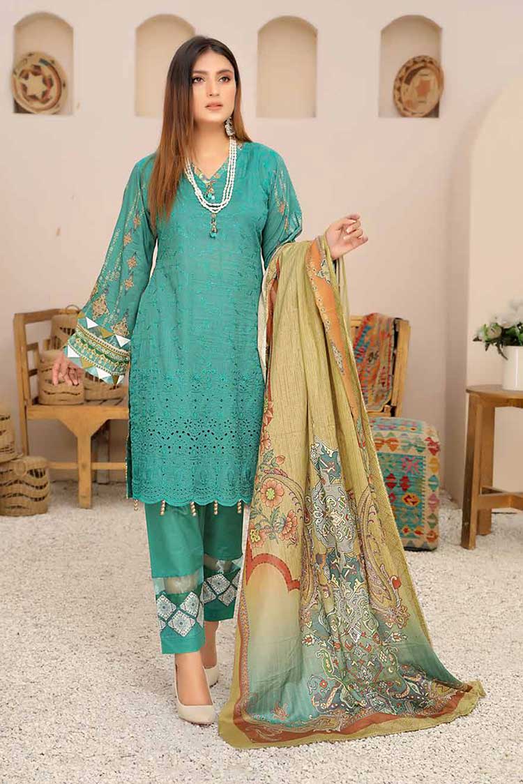 Picture of Riaz Arts - Design 01 Mahees Embroidered Lawn Collection Vol 15 - Available at Raja Sahib