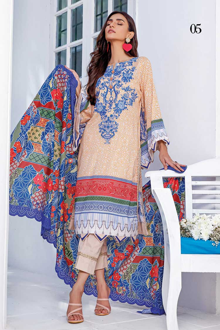 Picture of Al Zohaib Textile - MECC 21 E 5 Mahnoor Embroidered Chikankari Collection - Available at Raja Sahib