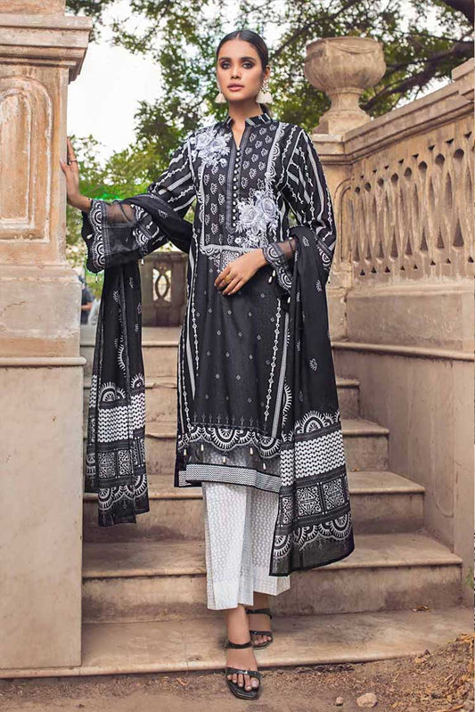 Picture of Gul Ahmed - 3PC Embroidered Lawn Suit B 12004 Black & White Lawn Collection - Available at Raja Sahib