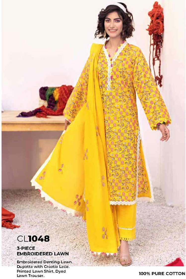 Picture of Gul Ahmed - 3 PC Printed Lawn CL1048 Summer Basic Collection - Available at Raja Sahib