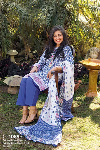 3 PC Printed Lawn Suit CL1089B Mothers Summer Lawn Collection