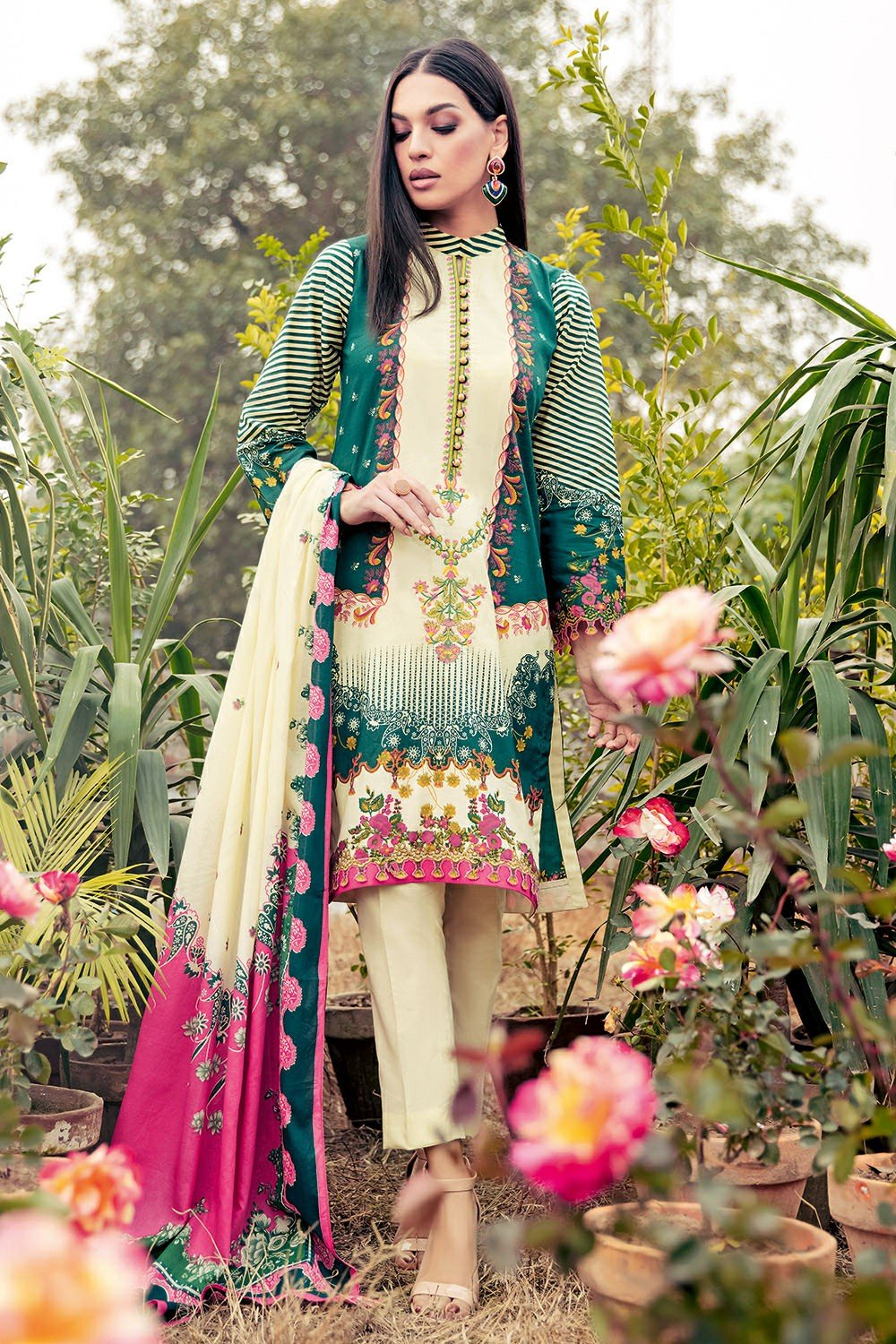 Picture of Gul Ahmed - 3 PC Embroidered Printed Lawn CL948 Summer Basic Collection - Available at Raja Sahib