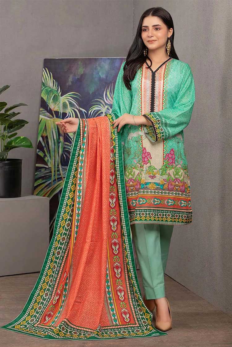 Picture of Gul Ahmed - 3 PC Lawn Printed Suit CLP 115 A Malmal Collection - Available at Raja Sahib