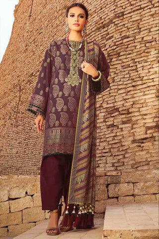 3 PC Embroidered Suit FC04B Festive Collection