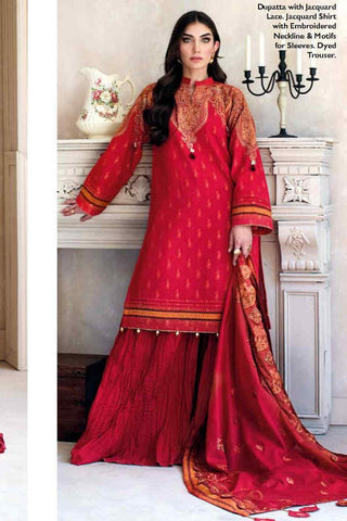 3 PC Luxury Embroidered Jacquard MJ57 Premium Lawn Summer Collection