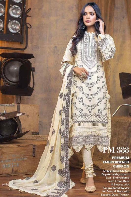 Picture of Gul Ahmed - 3 PC Premium Embroidered Chiffon PM388 Premium Lawn Summer Collection - Available at Raja Sahib