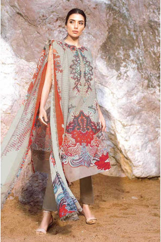 3 PC Printed Lawn Suit SS005B Spring Summer Lawn Collection Vol 2