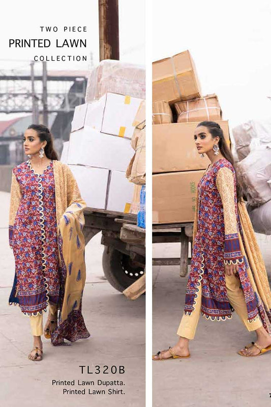 Picture of Gul Ahmed - 2 PC Printed Lawn Suit TL320B Vintage Garden Summer Lawn Collection - Available at Raja Sahib