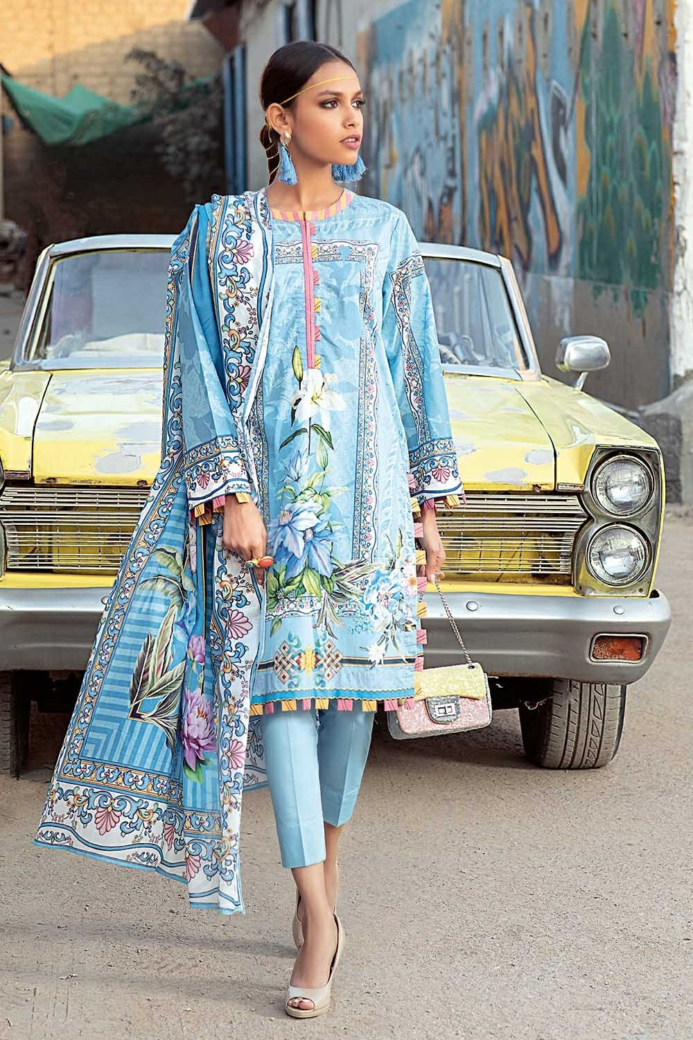 Picture of Gul Ahmed - 2 PC Digital Printed Lawn TL341A Summer Basic Collection - Available at Raja Sahib