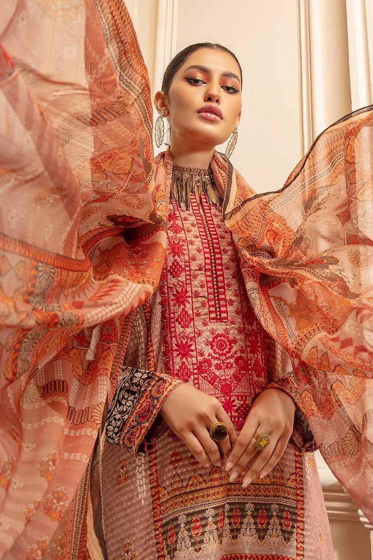 Picture of Johra - JR 221 Tulip Embroidered Banarsi Jacquard Viscose Collection - Available at Raja Sahib