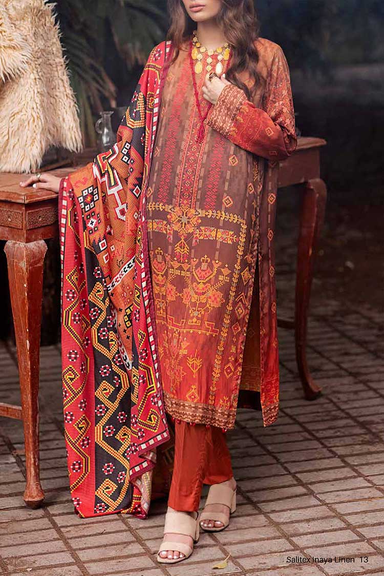 Picture of Salitex - WK 00846 Digital Luxury Printed Linen Collection - Available at Raja Sahib