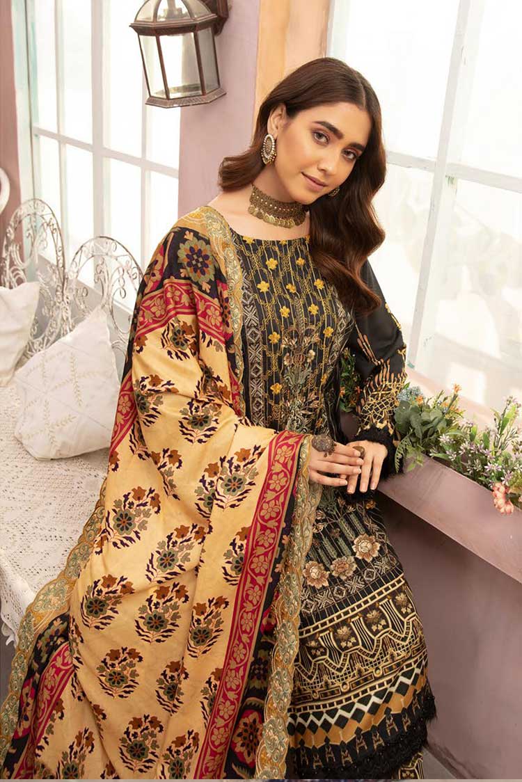 Picture of Shaista - Design 706 Areeba Digital Embroidered Viscose Collection - Available at Raja Sahib