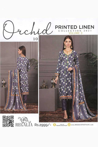 Design 10 Orchid Linen Printed Collection Vol 3