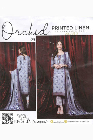 Design 05 Orchid Linen Printed Collection Vol 3