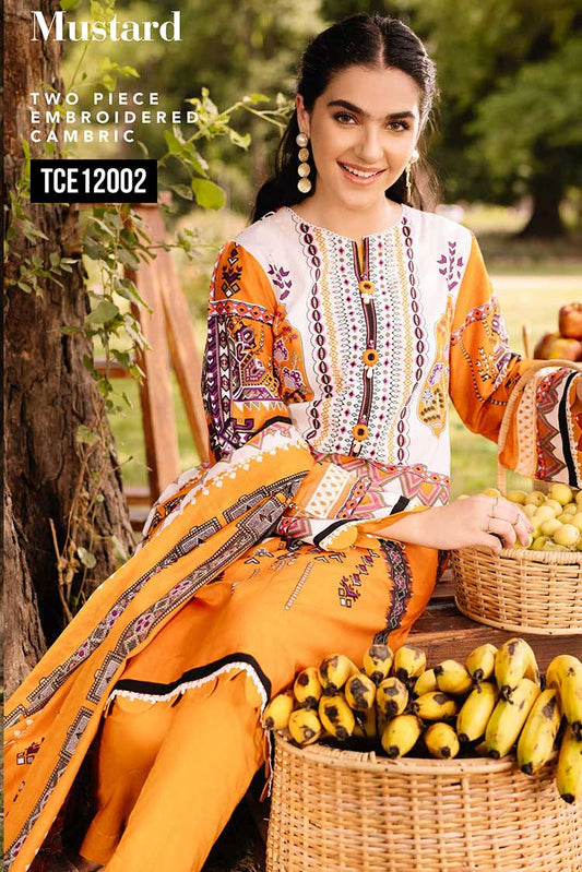 Picture of Gul Ahmed - 2 PC Embroidered Cambric Suit TCE12002 Cambric Pre Fall Collection - Available at Raja Sahib