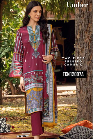 2 PC Printed Cambric Suit TCN12007A Cambric Pre Fall Collection