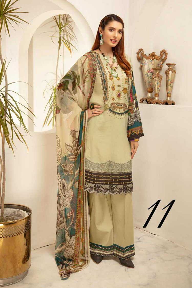 Picture of Riaz Arts - ZI 11 Zarkis Digital Printed Swiss Lawn Collection Vol 1 - Available at Raja Sahib