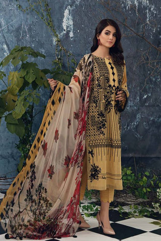 3 PC Embroidered Lawn D-10 Swiss Voile Chapter 01 Collection