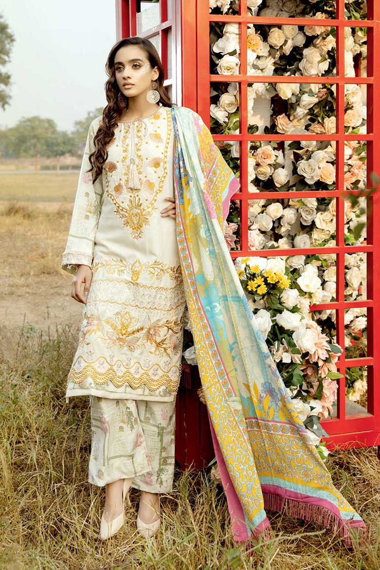 Picture of Riaz Arts - LP 02 Tehzeeb Embroidered Peach Leather Collection - Available at Raja Sahib