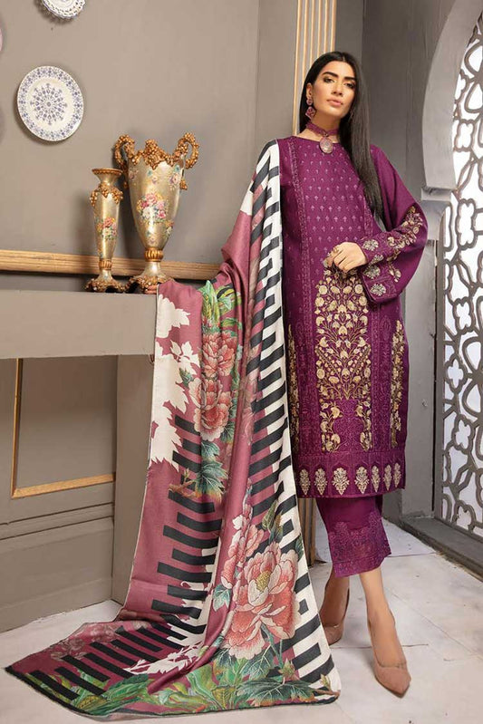 Picture of Johra - JH 510 Mushq Digital Embroidered Winter Collection - Available at Raja Sahib