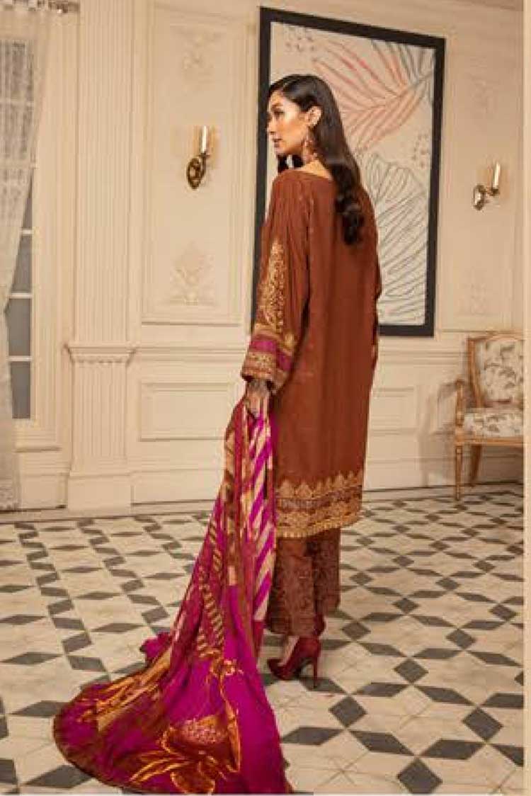 Picture of Johra - JR 206 Tarzz Embroidered Peach Leather Collection - Available at Raja Sahib