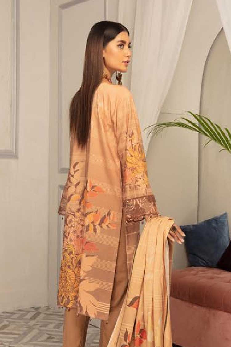 Picture of Shaista - Design 672 Mashal Dhanak Digital Print Embroidered Collection - Available at Raja Sahib