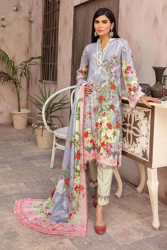 Picture of Shaista - Design 704 Peach Print Collection - Available at Raja Sahib