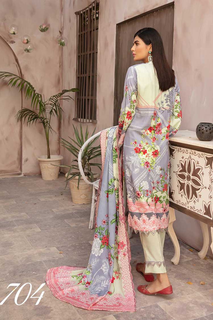 Picture of Shaista - Design 704 Peach Print Collection - Available at Raja Sahib