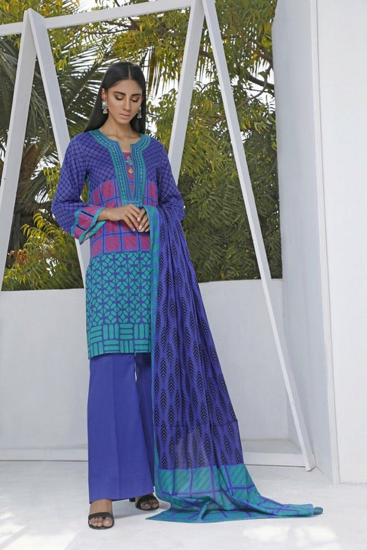 Picture of Ittehad - 3 PC D-117A Spring Summer Crystal Lawn Collection - Available at Raja Sahib