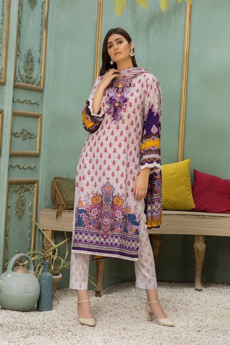 Picture of Ittehad - 3 PC D-137A Spring Summer Crystal Lawn Collection - Available at Raja Sahib