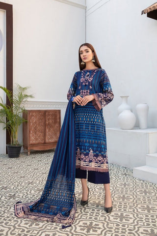 3 PC 702A Spring Summer Rahat Lawn Collection