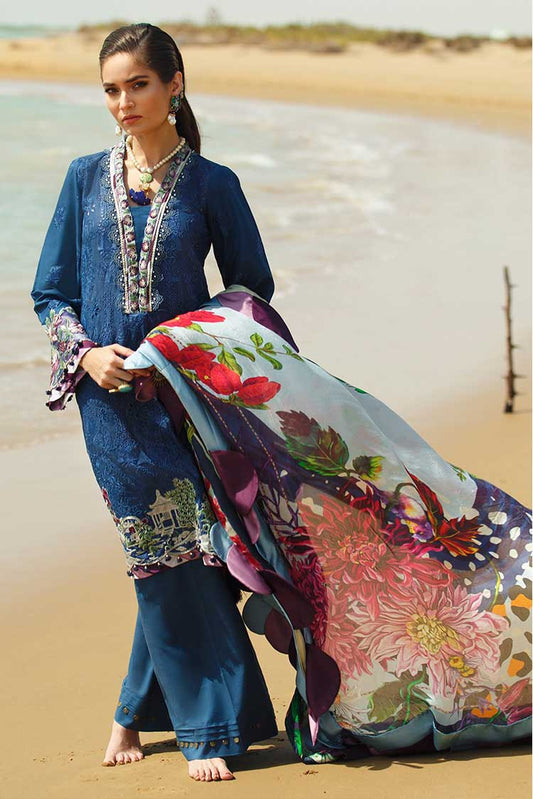 Picture of Ilaha - 02 Mavi Gul (Blue Rose) Festive Luxury Lawn Collection - Available at Raja Sahib