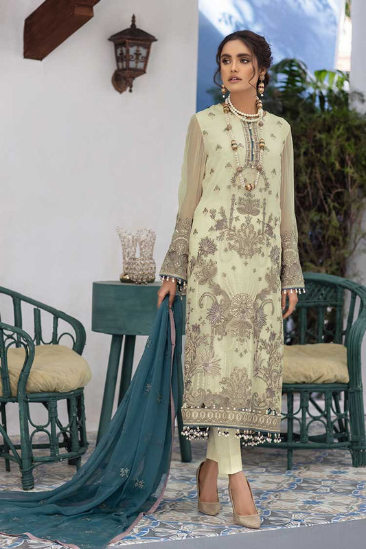 Picture of Flossie - 06 Mellow Buff Kuch Khas Luxury Chiffon Collection Vol 9 - Available at Raja Sahib